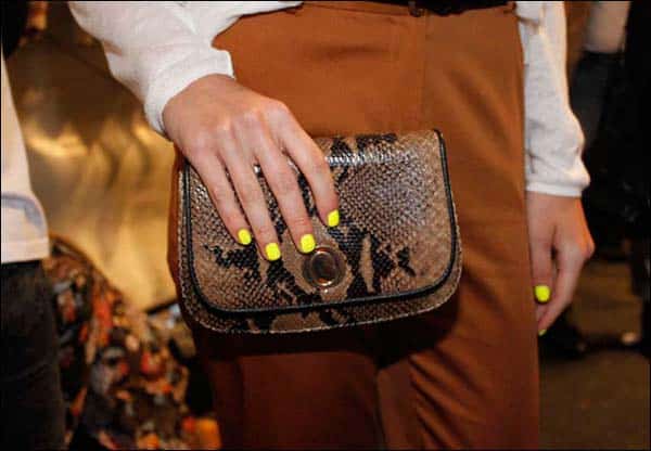 oroton handbag - yellow nails oroton handbag - yellow nails