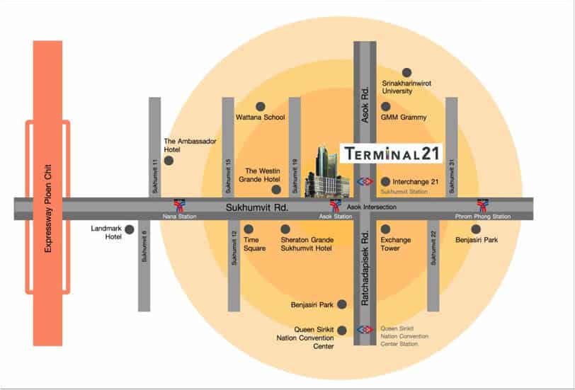terminal 21 shopping center thailand bangkok map terminal 21 shopping center thailand bangkok map