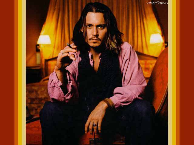 Johnny Depp Fashion Icon - He Knows how to dress - Pink shirt