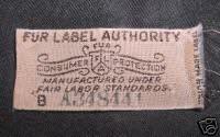 Fur Label Authority Tag