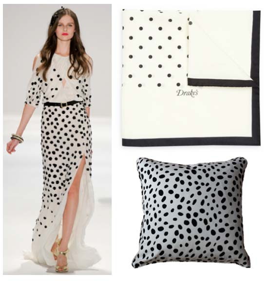 polka dott dresses 2012 black and white