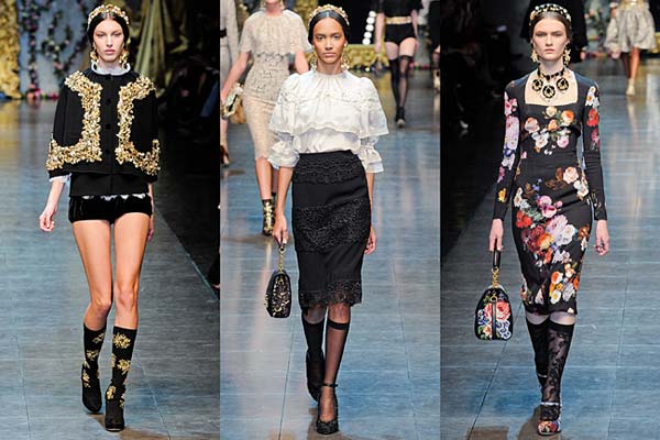 Dolce & Gabbana – Opulent Womens Lace Fashion 2013