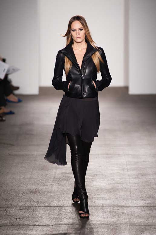 Sunhee-Fall-2012,black leather jacket 2012
