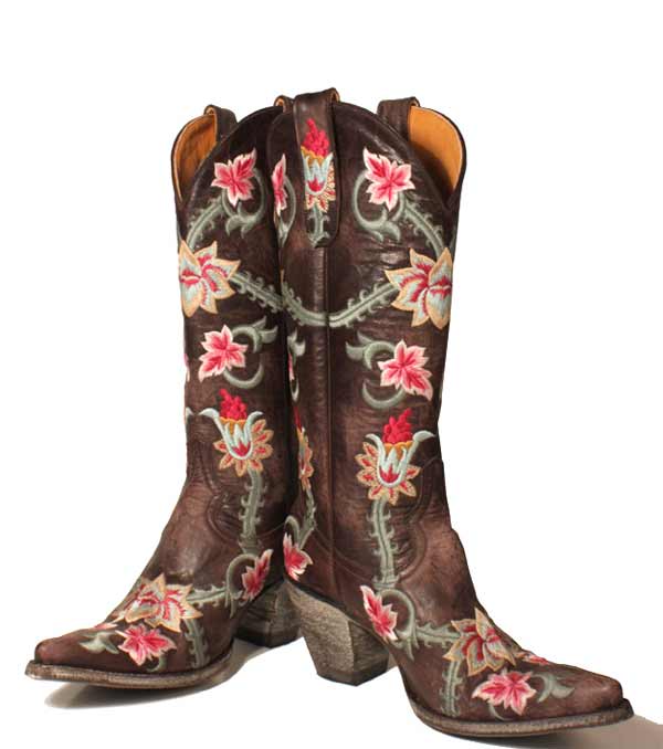 Flower-power,cowboy-boots,R.Soles