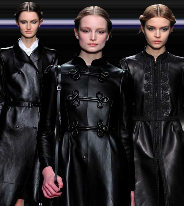 Valentino Leather Dress BLack and jackets