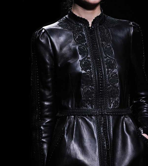 Valentino Leather Dress Black