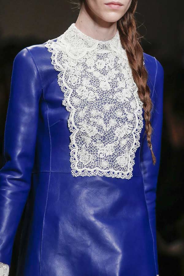 Valentino Blue Leather Dress winter 2013 Valentino Blue Leather Dress winter 2013