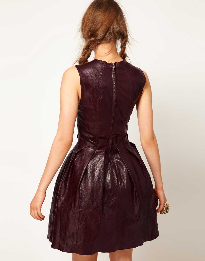ASOS blood Ox Leather Dress 2013 ASOS blood Ox Leather Dress 2013 - Back View