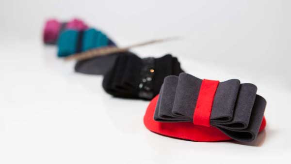 Robyn Coles Millinery Winter Berets 2 bow ties Robyn Coles Millinery Winter Berets 2 bow ties