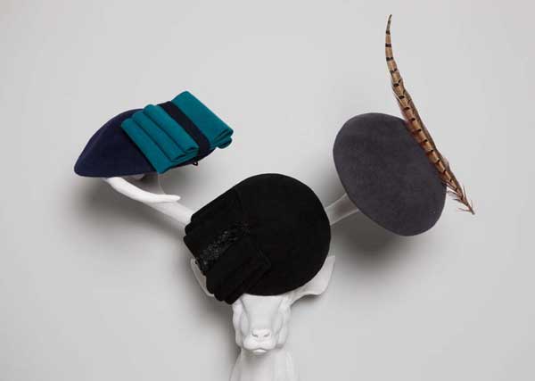 Robyn Coles Millinery Winter Berets 2 bow ties Robyn Coles Millinery Winter Berets 2 bow ties