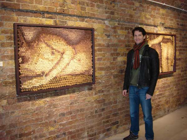 Conrad Engelhardt,wine cork art london, marylin monroe