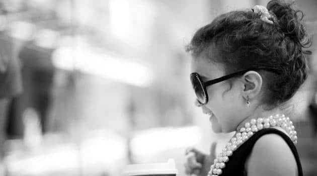 Pearls Worn By A Girl Pearls Worn By A Girl and sunglasses