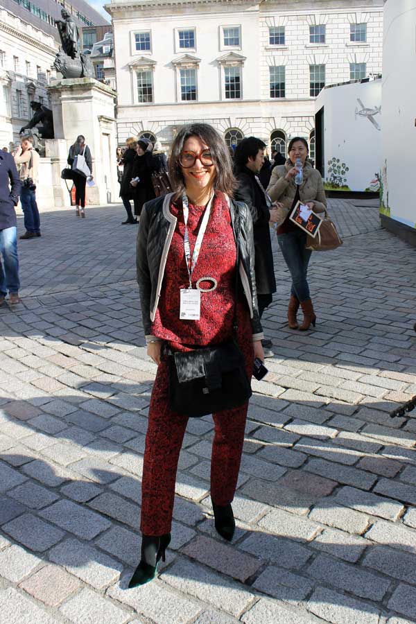 Gracie Opulanza - wearing - Bimba and Lola - red suit for 2013