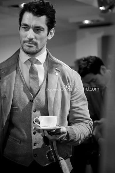 Davdi Gandy - Drinking Coffee at London Collections Men Davdi Gandy - Drinking Coffee at London Collections Men