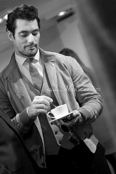 Davdi Gandy - Drinking Coffee at London Collections Men Davdi Gandy - Drinking Coffee at London Collections Men