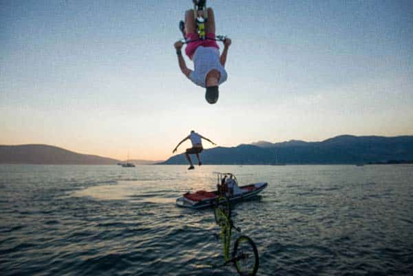 Mountain Bike escape in the river