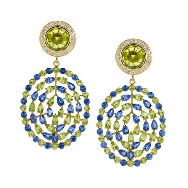 AC PILMA BLUE SAPPHIRE PERIDOT YELLOW GOLD