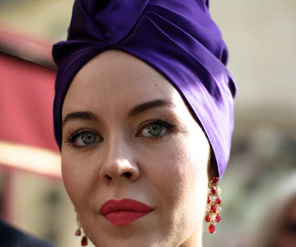 The Urban Spotter - Purple inspired swimming cap turban