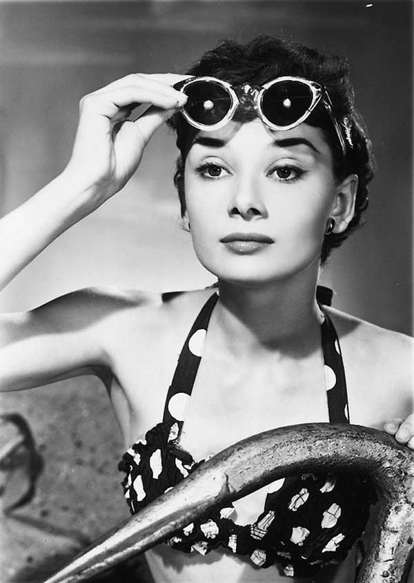 Audrey Hepburn - Vintage Swimwear Vintage glasses