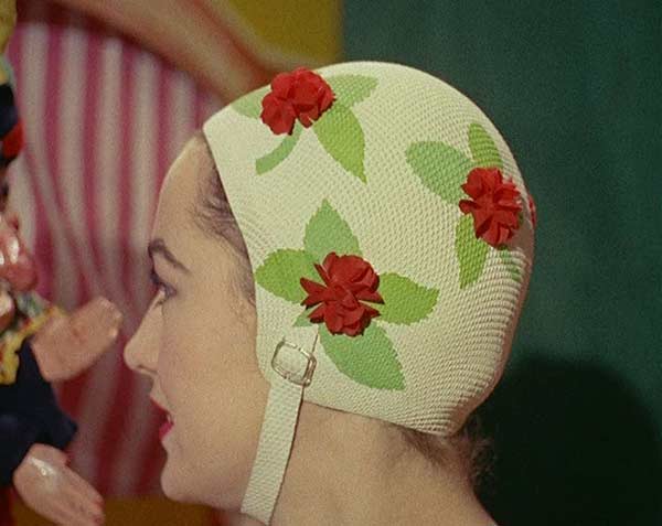 Swim Cap - Vintage Green and red