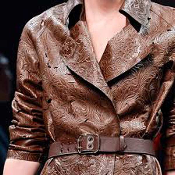 LOEWE Madrid - Leather lace dresses& Coat brown