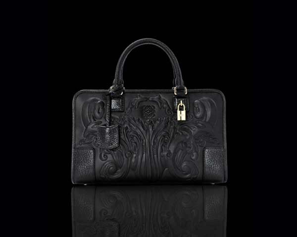 LOEWE Madrid - Leather lace dresses & Coat black bag