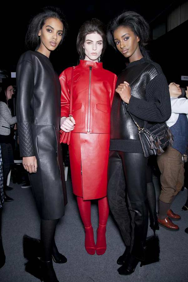 LOEWE Madrid - Leather lace dress & RED Coat