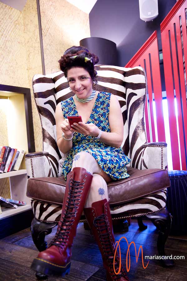 Gracie Opulanza - Wearing Bimba & Lola Dress, Dr Martins Red Boots, Vintage Mink Jakcet and Styled by Zoe Della Rocca (8)