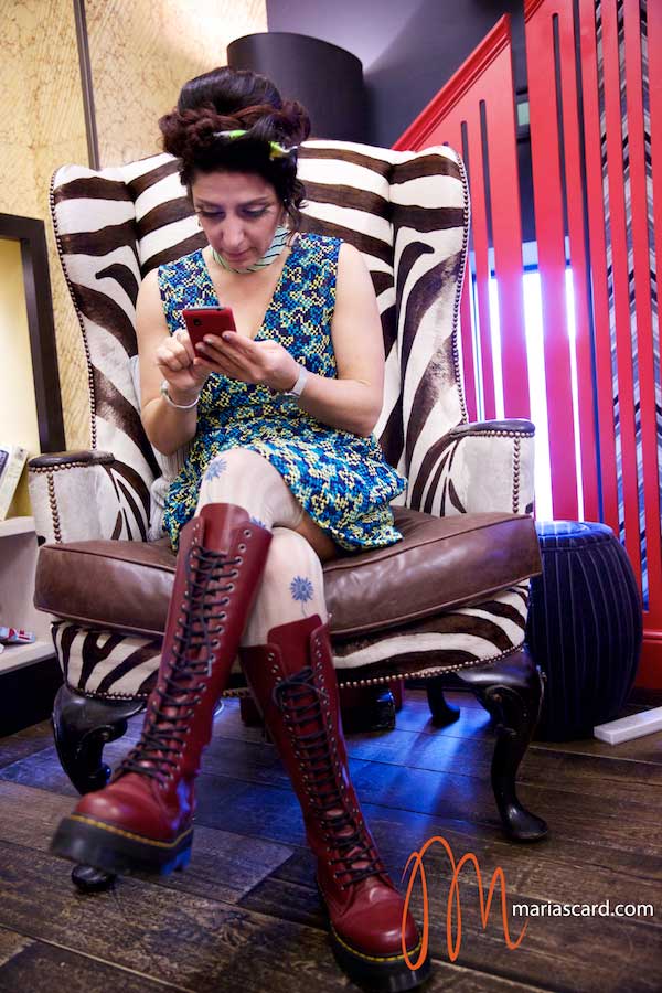 Gracie Opulanza - Wearing Bimba & Lola Dress, Dr Martins Red Boots, Vintage Mink Jakcet and Styled by Zoe Della Rocca (7)