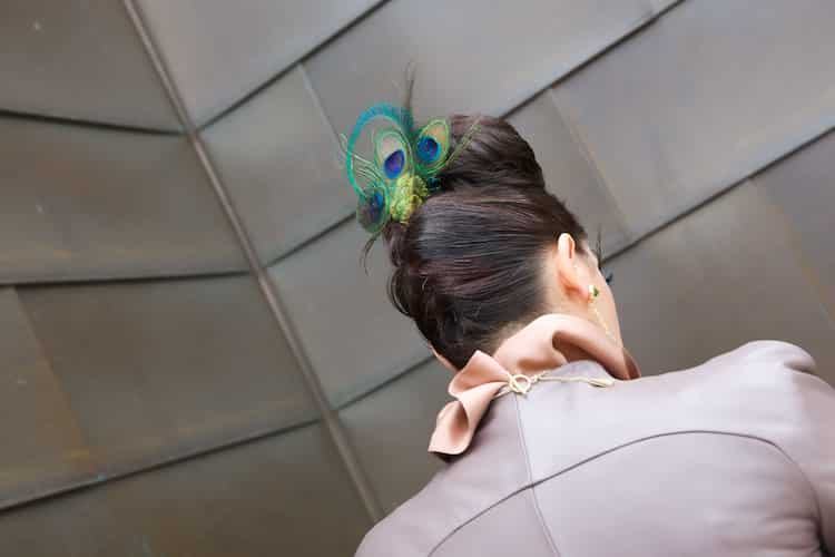Eyelashes made from Peacock Gracie Opulanza