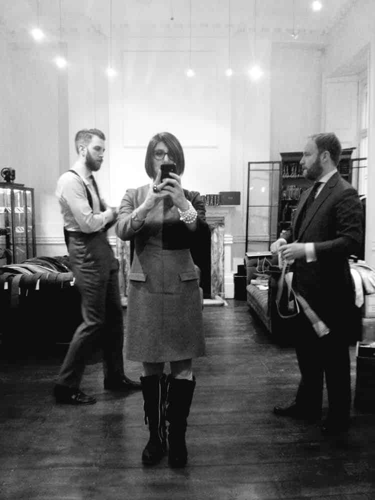 Cad And The Dandy savile row 2014 getting measured for a bespoke suit in London Uk (2)
