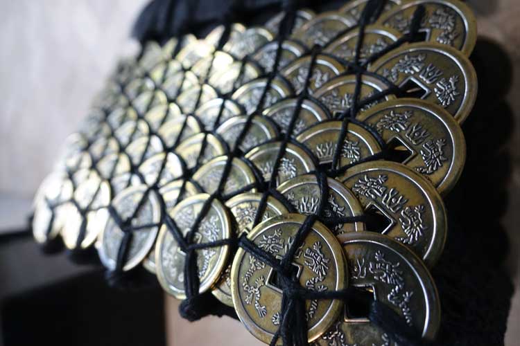 Bali coin metal bespoke fabric purse bag gracie opulanza (9)