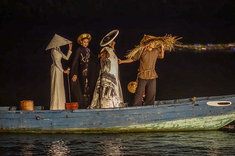 Hoi An Vietnam - Water Front Fashion Show By Night