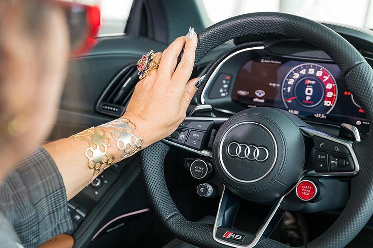 NKB London gold plated bracelets Audi V10 R8 Gracie Opulanza