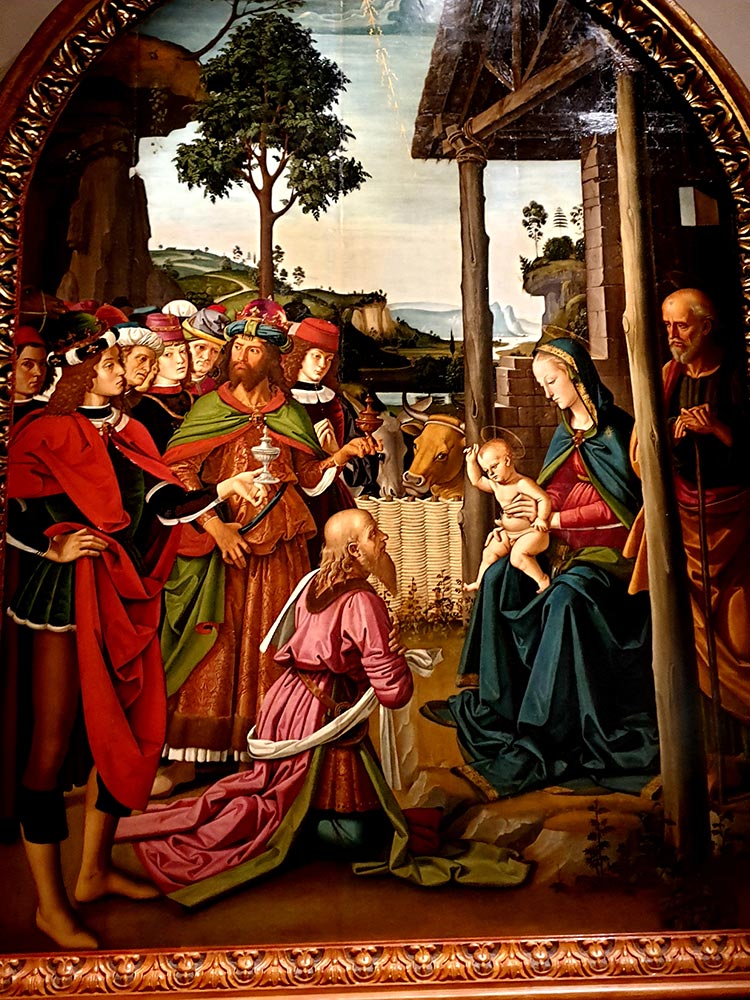 fresco-secco or secco mural painting techniques, which are applied to dried plaster