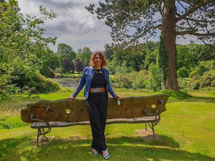 Gracie Opulanza Benheart Florence Italy blue leather jacket Bovey Castle (1)