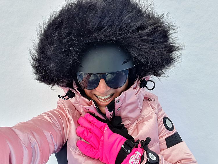 Superdry Pink snow puffer jacket