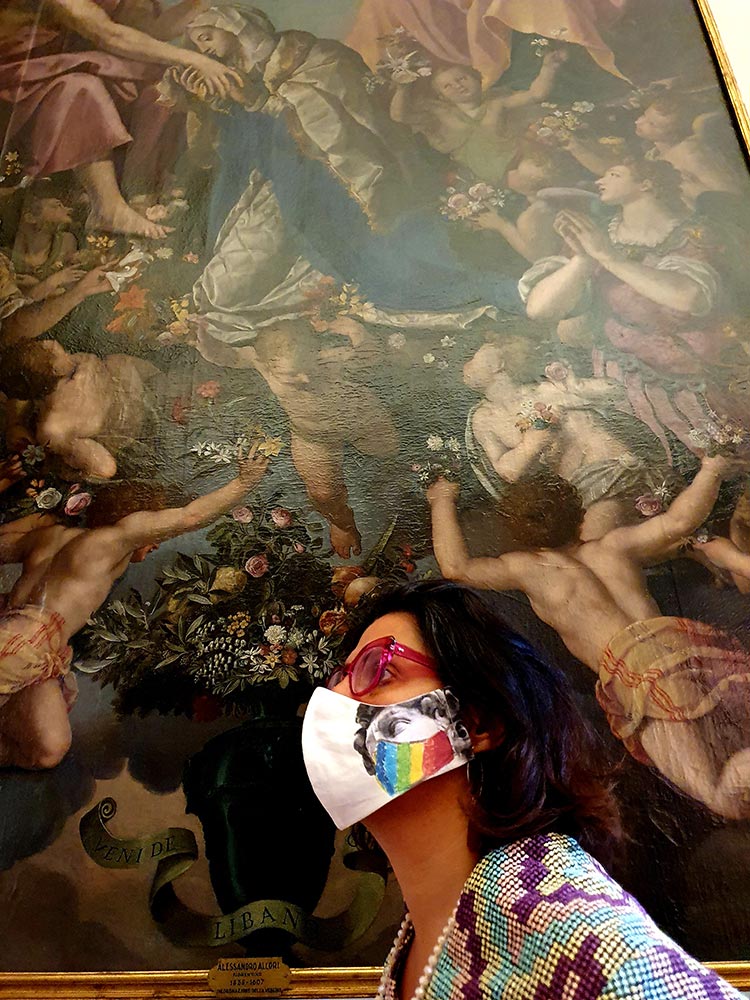 Galleria dell'Accademia di Firenze face mask florence 2020 Italy (1)