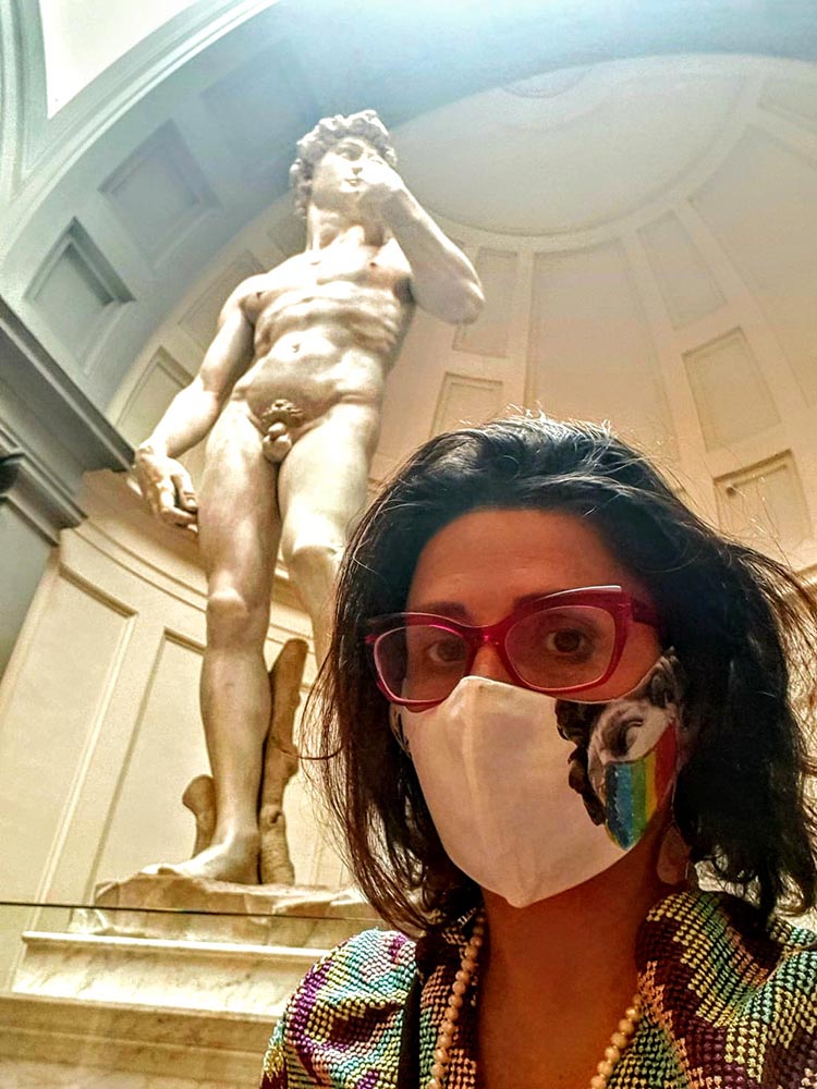 Galleria dell'Accademia di Firenze face mask florence 2020 Italy (1)