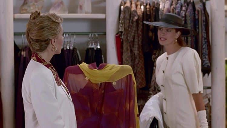 Pretty woman 1980s white dress Julia robert