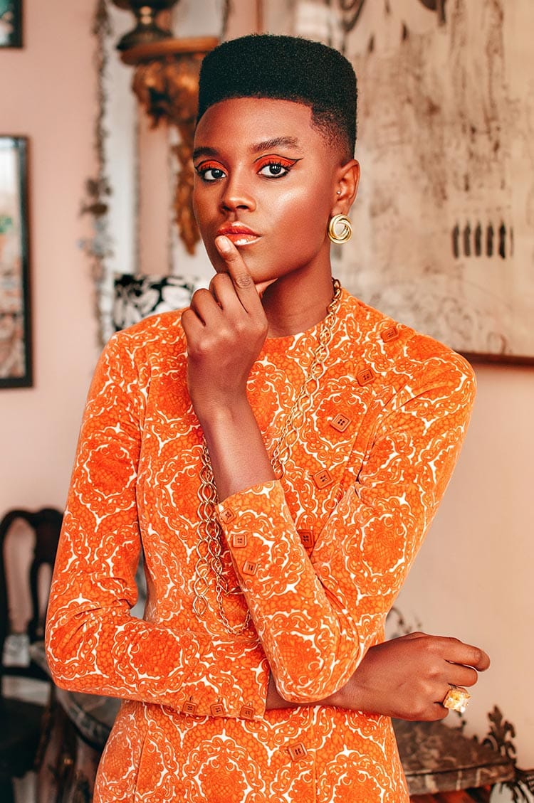 orange makeup africa