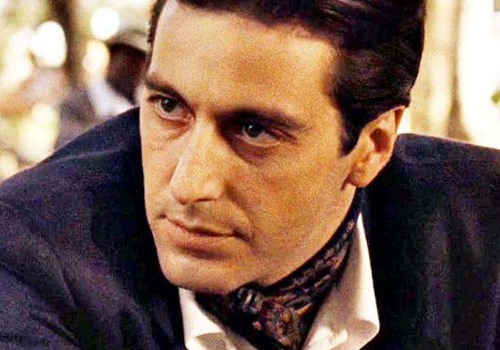 Al Pacino wearing a cravat
