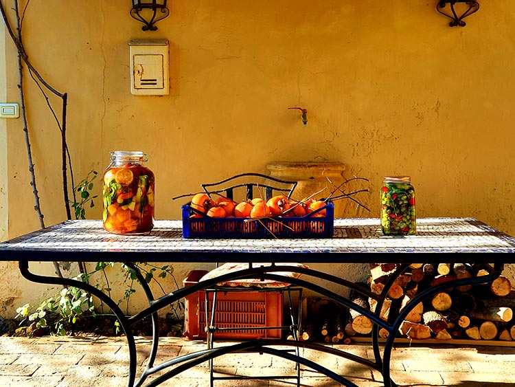 fruit jars Tuscany