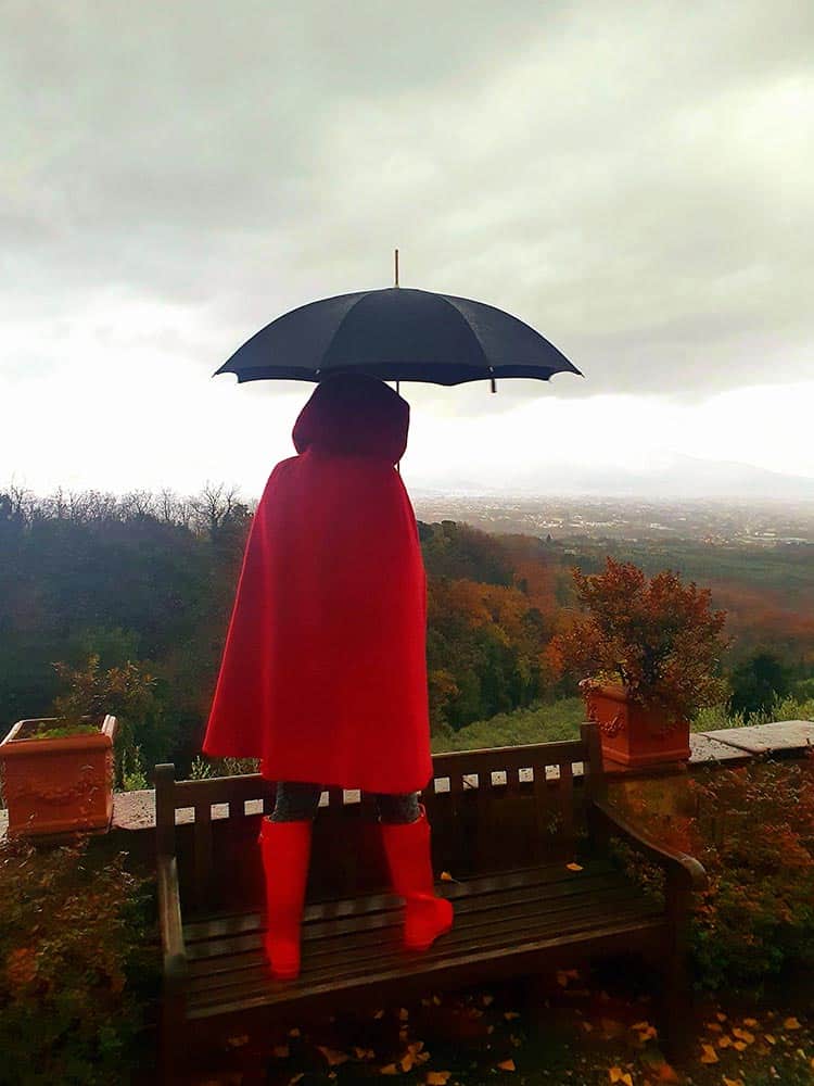 Red Hooded Cape Angela Facchini Rome (6)