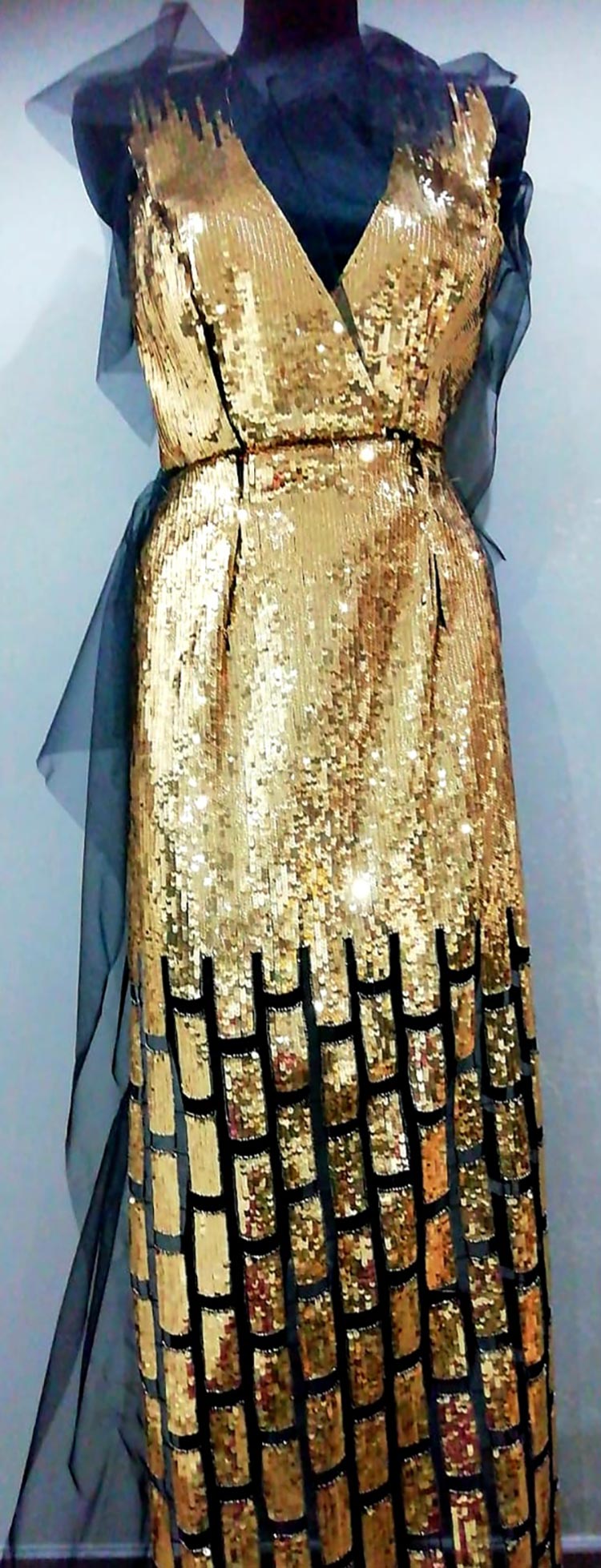 Tambour Beading Gold dress (2)