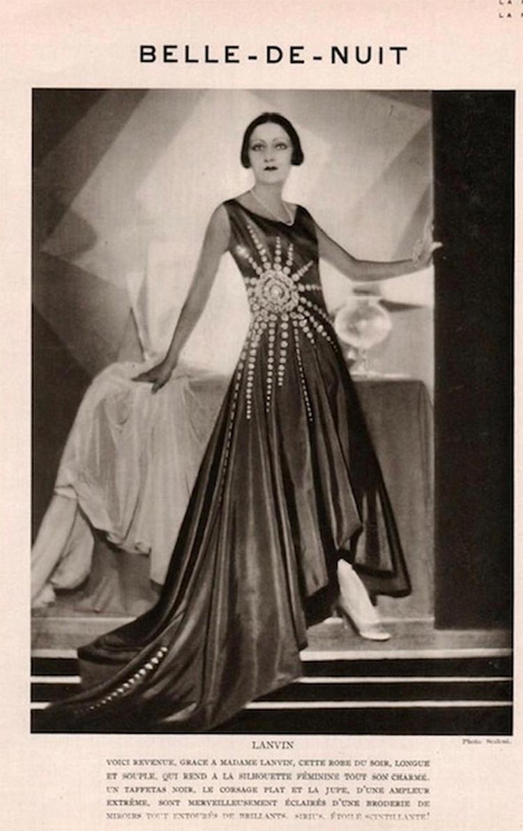 jeanne Lanvin&rsquo;s 1928 black taffeta &ldquo;Bel Oiseau&rdquo;