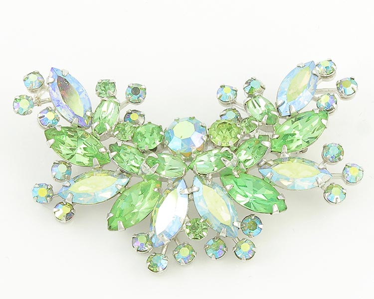 Vintage Weiss Brooch with Aurora Borealis Crystals.