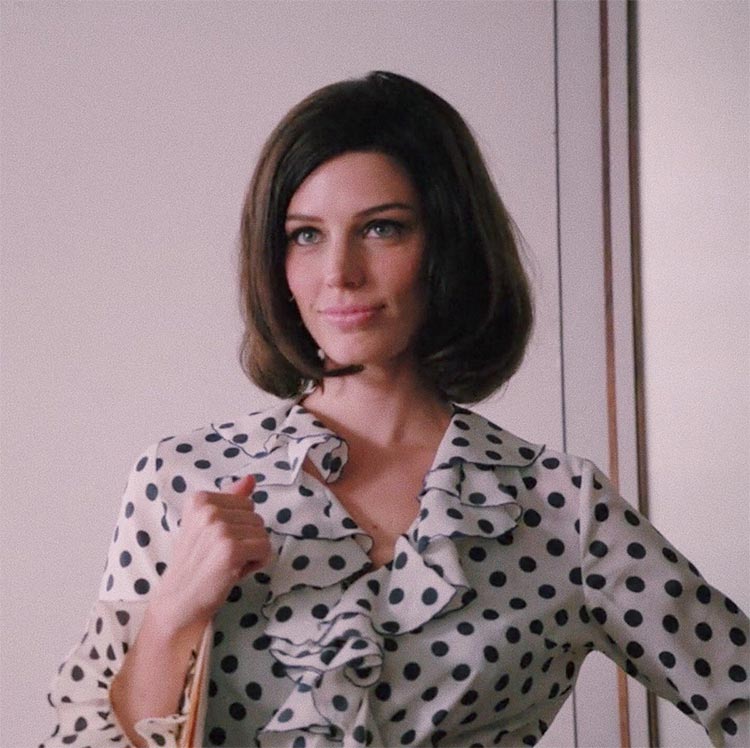 Megan draper polka dot blouse vintage mad men