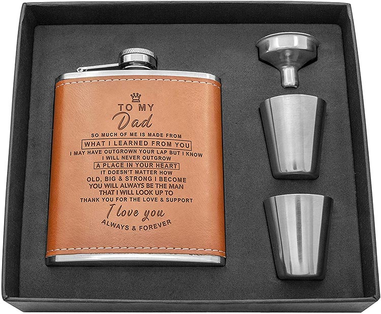 Flask leather for men vintage