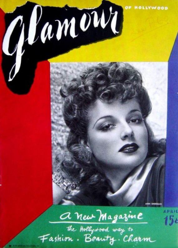 First Issue of Glamour&nbsp;Featuring Hollywood Actress Ann Sheridan in 1939